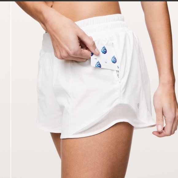 Lululemon bone white hotty hot shorts short 2 lined - Picture 5 of 11